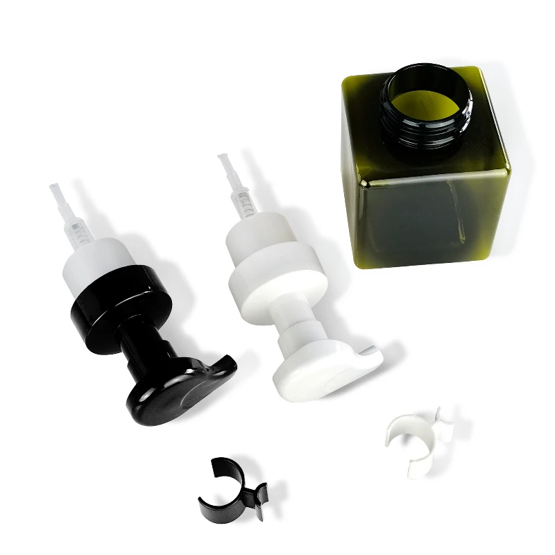 Empty 250ml PET Plastics square Hand Wash Mousse Foam Bottle Colored Plastic Foam Pump Bottle