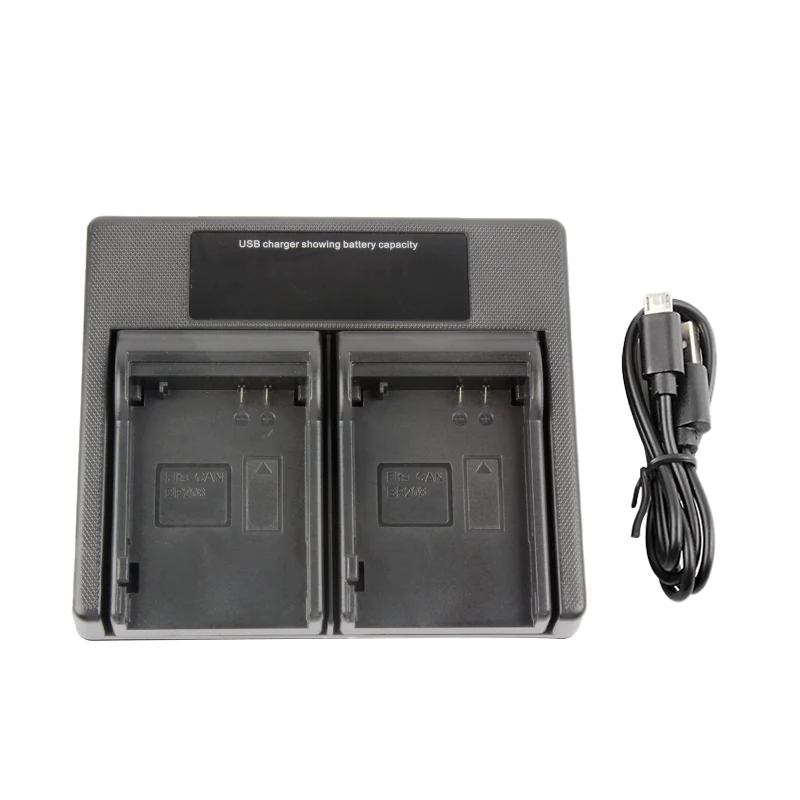 BP208 Dual Charger with LCD Light BP208 Battery Charger for Canon DC10 DC19 DC20 DC21 DC22 DC40 DC5 DC51 DC95 DC100 DC200 Camera