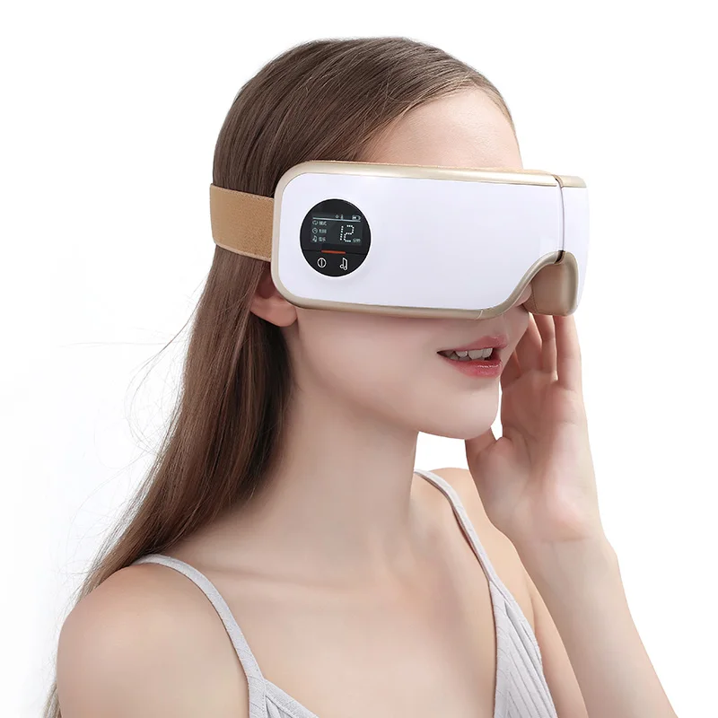 Pangao Wireless Digital 3d Smart Electric Heated Vibrating Relax Eye Care Massager Glasses for Eyes Strain