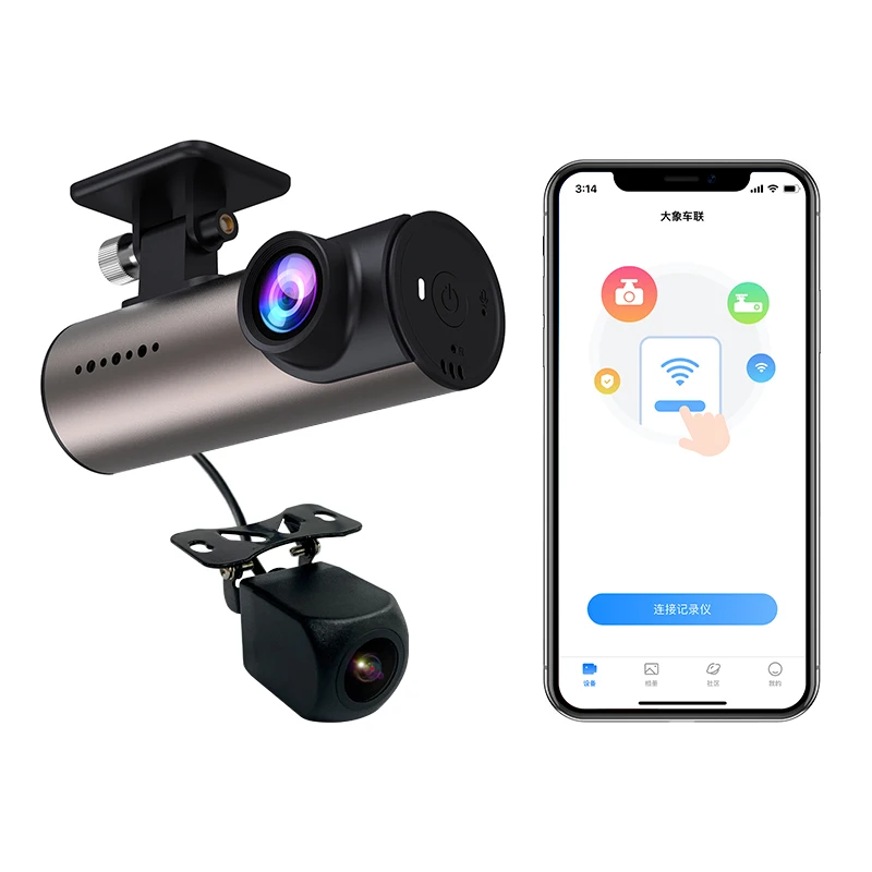 Прямая продажа с завода, Автомобильный видеорегистратор 1080p full hd, Wi-Fi, передняя и задняя камеры, видеорегистратор с ночным видением 360 дюйма, двойной видеорегистратор