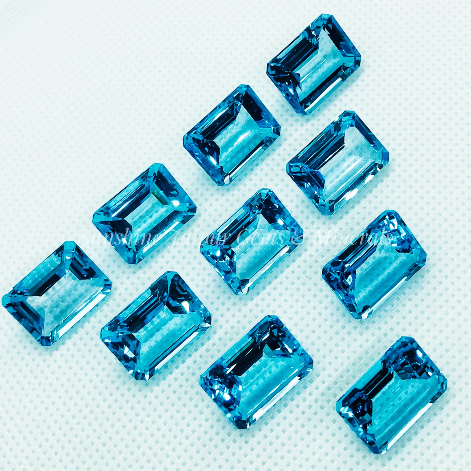 Details about   10X14 MM Blue Topaz Lab Created Octagon Cut Lot Loose Gemstone 38.50 Cts P-868 