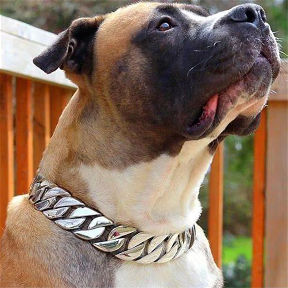 Cuban Chain Custom Big Dog Collars Iced Out Cuban Link Dog Chain