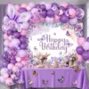Kit ghirlanda palloncino rosa e viola 7