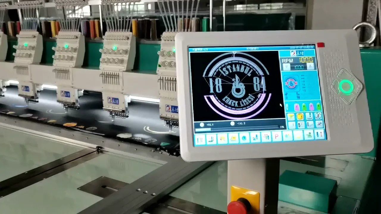 Swf 12 Head High Speed Cheap Flat Computerized Embroidery Machine