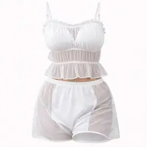 Custom Sexy Women Satin Lace Nightdress ODM Lingerie Front Logo Vacation Fashion Elegant Floral Breathable Soft Smooth