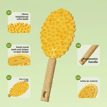 Multi Functional Pet Durian Massage Comb Plastic Cat Hair Removal Cleaner Brush