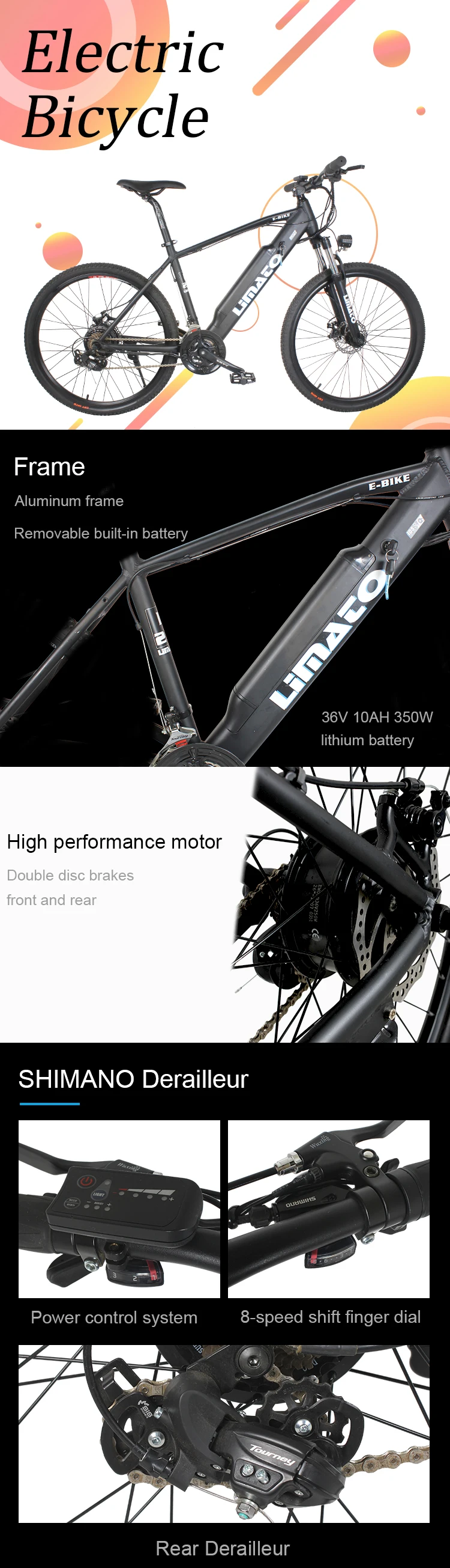 2023 electric powerful bicycle 26 Ecotric Peace Dove City Bike adopting traditional womens frame 2023 New 26' Full Suspension