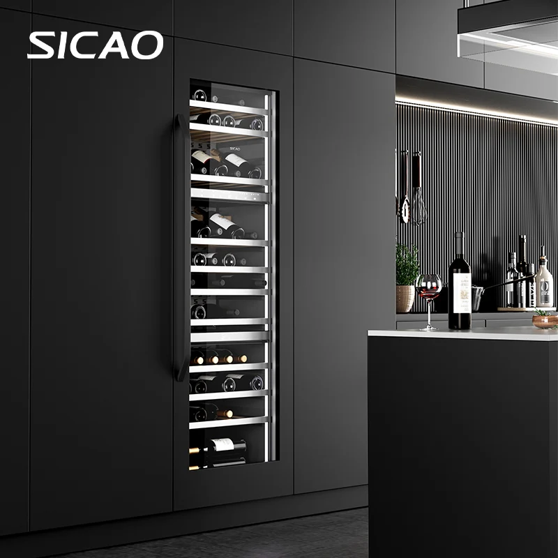 New Design Stainless Steel Glass Door Frost-free Built in Beech