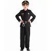 Nero (compresi top + pantaloni + cappello + cravatta + cintura + giocattolo shoukao)