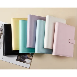 Wholesale Custom Printing Notebook High Quality Saving Cash Organizer A6 PU Leather Loose Leaf Binder Financial Budget Planner