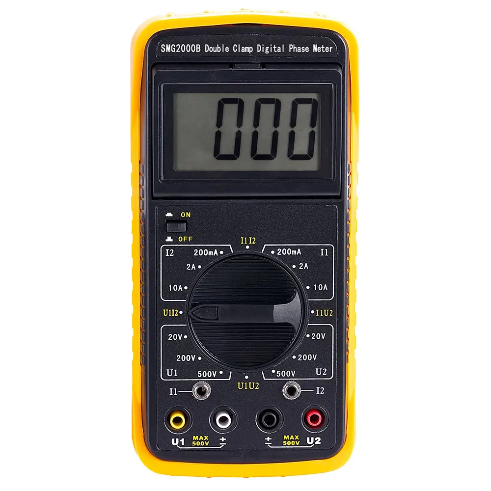 SMG2000B Clamp Phase Voltammeter Dual-clamp Volt-ampere Hand-held Phase Voltammeter  Phase Tester