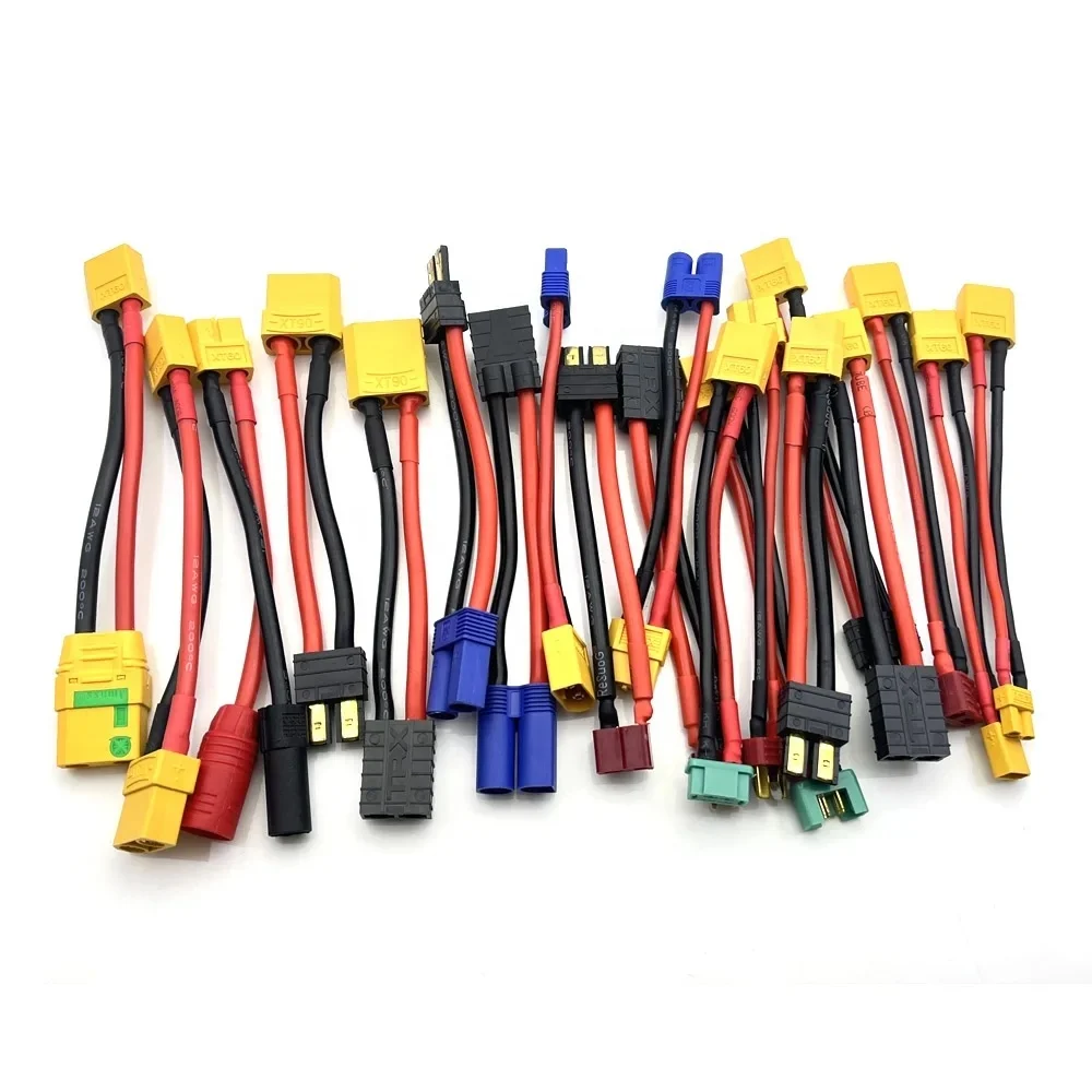 Amass XT30 XT60 XT90 EC3 EC5 MPX TRX Deans T Plug Female/Male Connector Adapter 12AWG 100mm RC Lipo Battery Electrical Toys插图1