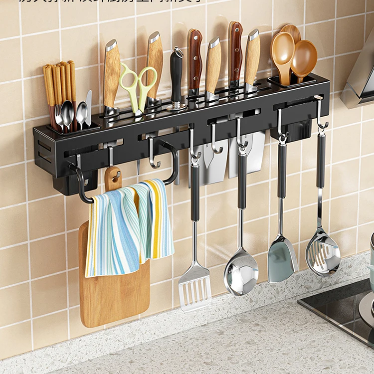 K&b Stainless Steel Wall Mounted Kitchen Accessory Storage Rack Hanger