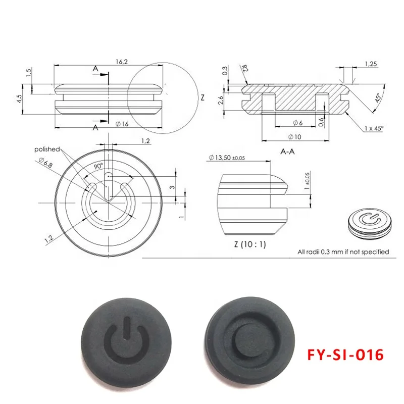 Silicone Rubber Cover /Cap for Flashlight Switch OEM On/OFF Buttons Keypads