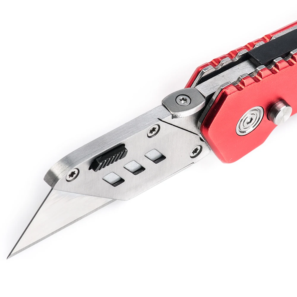 Durable Aluminum Handle Retractable Safety Box Cutter Utility Knife Box Cutter Office Knives