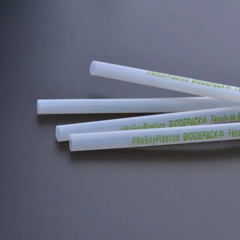 Disposable Pla Straw with Custom logo Printed Plant Based Straw 3mm 5mm 6mm 8mm 10mm 12mm