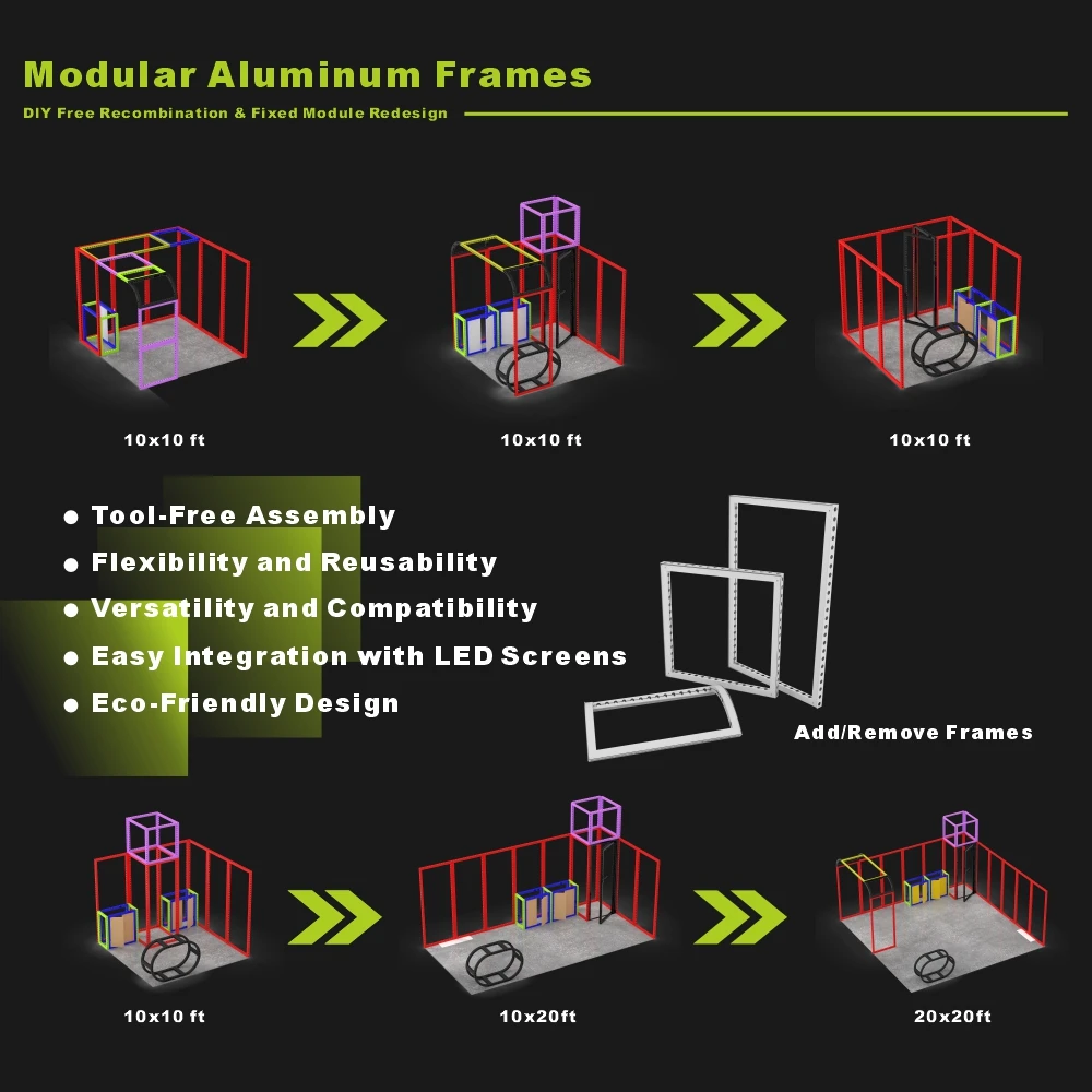 Aluminum Frame Tension Fabric Display Photo Backdrop Booth Exhibition Stand