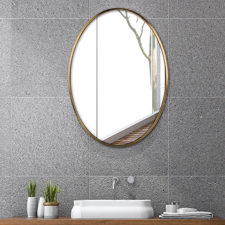 Modern Frame Mirror Copper Customized Design Decorative Bathroom Mirror Home Decor