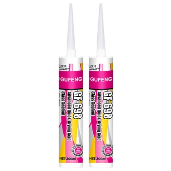 High-Grade One-Component Fast-Drying Silicone Acetic Sealant for Construction for Aluminum Alloy Glass Door and Window Sealing