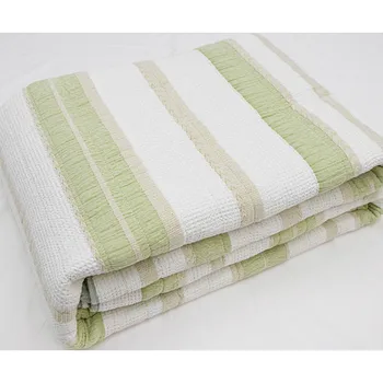 superior cotton waffle blanket thermal snuggle stripe washable heavy chunky waffle throw weave cotton quilted throw for winter