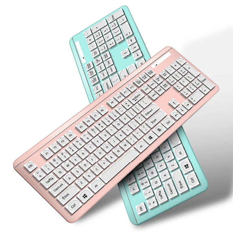 Chocolate Wireless Keyboard and Mouse Combo Laptop PC Office  Computer Keyboard Mouse Combos With USB Receiver