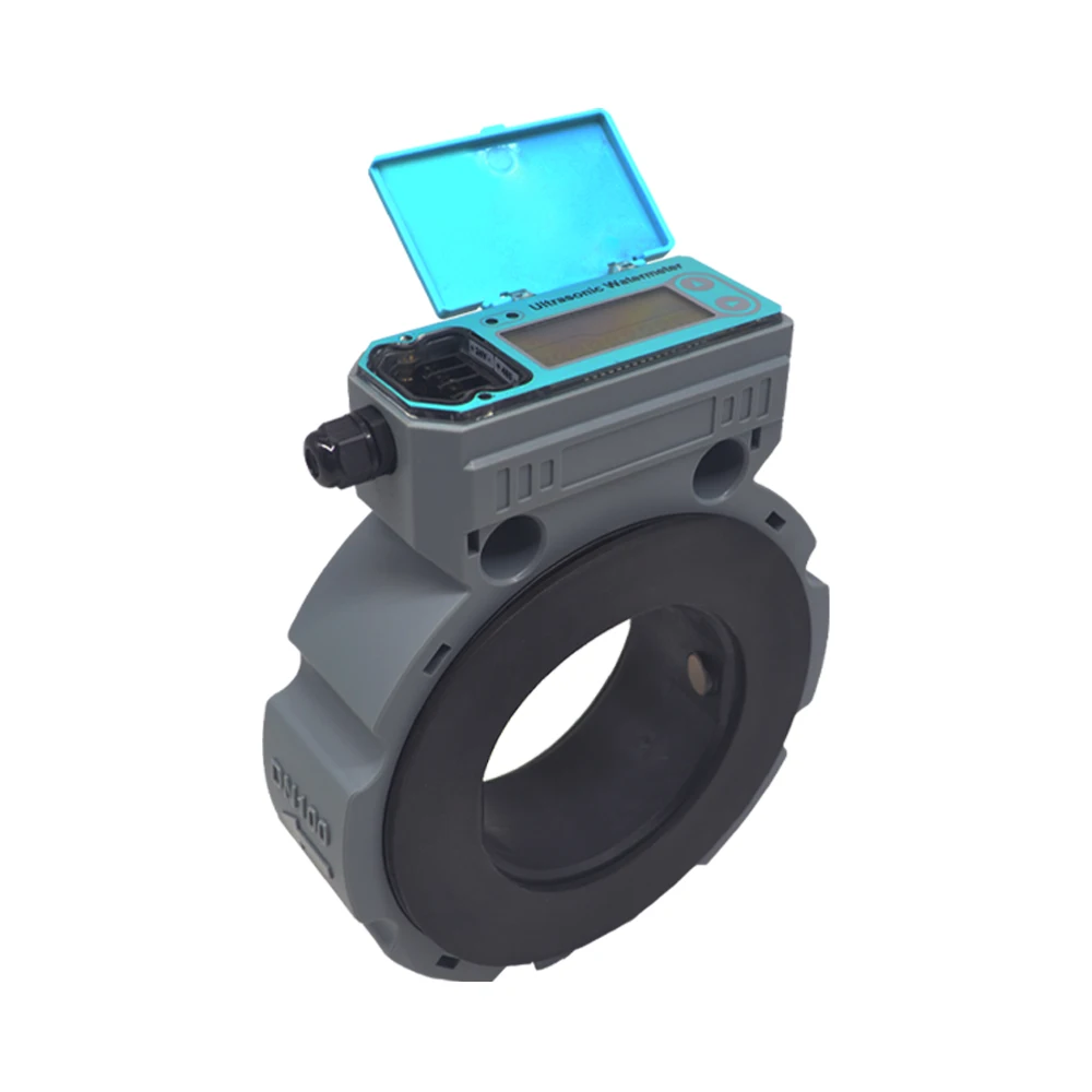 Sandwich Ultrasonic Flow Meter DN50 to DN150 RS485 MODBUS Battery Supply Agricultural Irrigation Water Meter