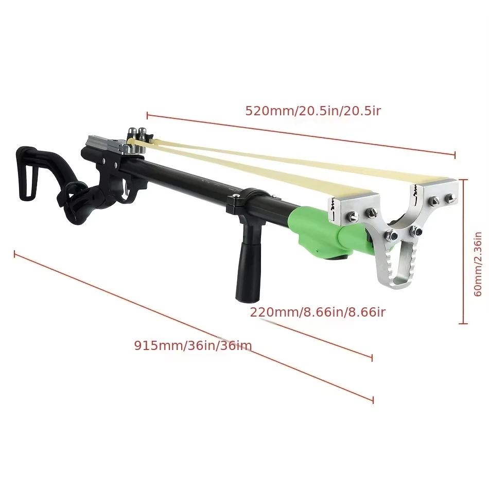 Fronde Télescopique Puissante Avec Visée Laser Rouge/vert - Aluminium Aviation - 60-100cm