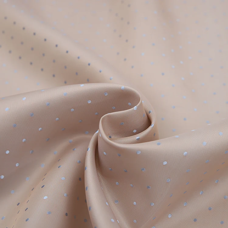 Factory Design  Polka Dot Polyester Viscose Dobby Lining Fabric for Jacket Suit Dress