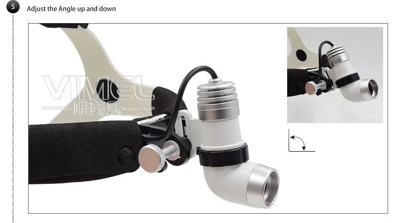 5X高輝度LEDライト外科手術歯科用ヘッドライト付き医療用拡大鏡