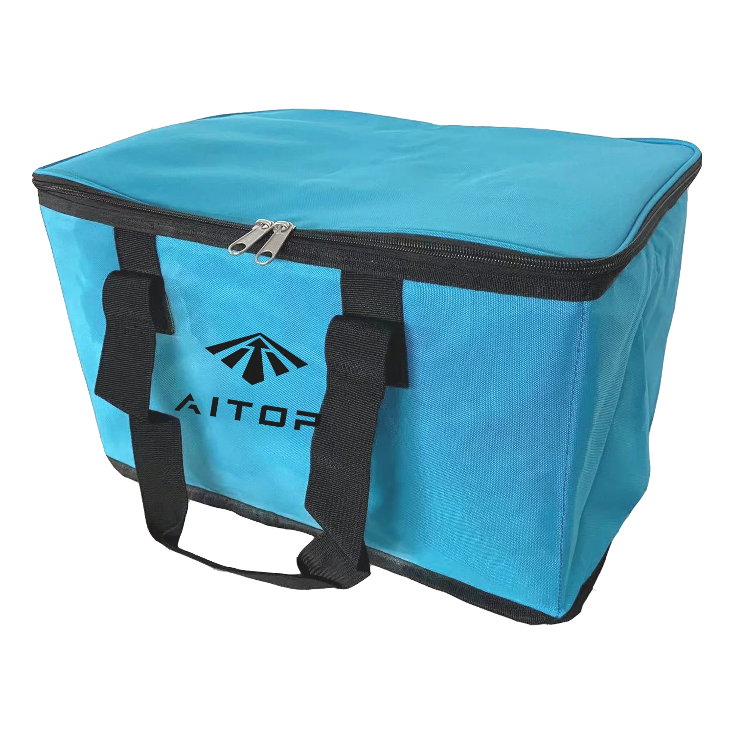 Factory Custom Color Logo Large Capacity Outdoor Camping Aluminum Tote Thermal Insulate Picnic Reusable Lunch Box Ice Cooler Bag