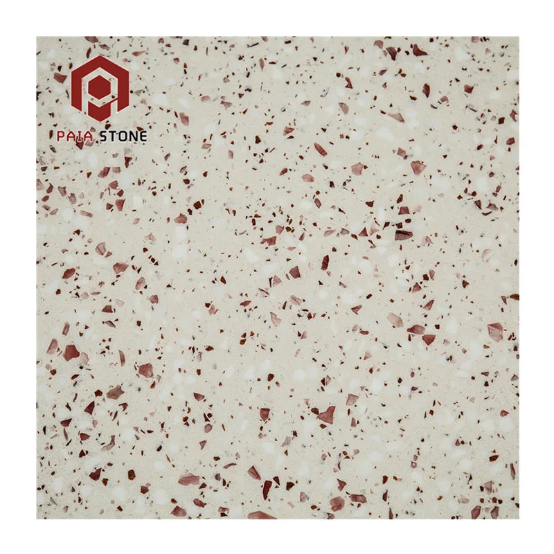 سعر بلاطة أرضية من حجر الكوارتز الوردي المصقول حسب الطلب للمطبخ