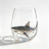 Bicchiere in vetro trasparente Shark