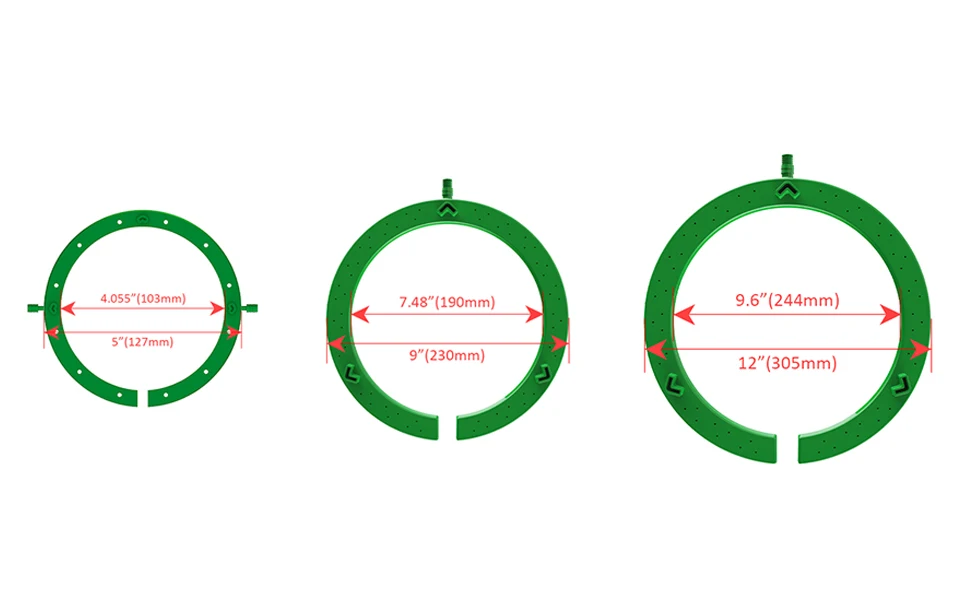 Hydroponic 5inch Facilities Irrigation Drip Ring With Hose For Garden