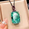 Black gold Parra green pendant with Chopin chain