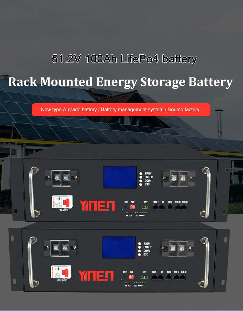 Yinen 48v 100ah 5kw Lithium Ion Battery Pack 48v 200a Lithium Solar ...