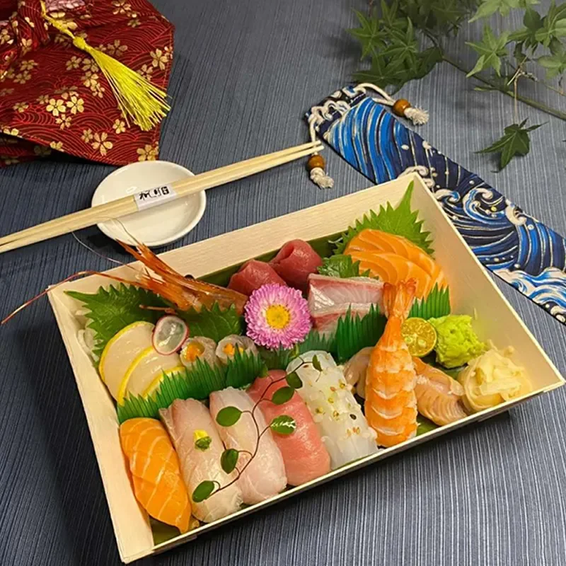 Disposable Wooden Lunch Bento Box Customized Boxes Custom Cardboard Take Away Food Fast Hot Dog Paper Box