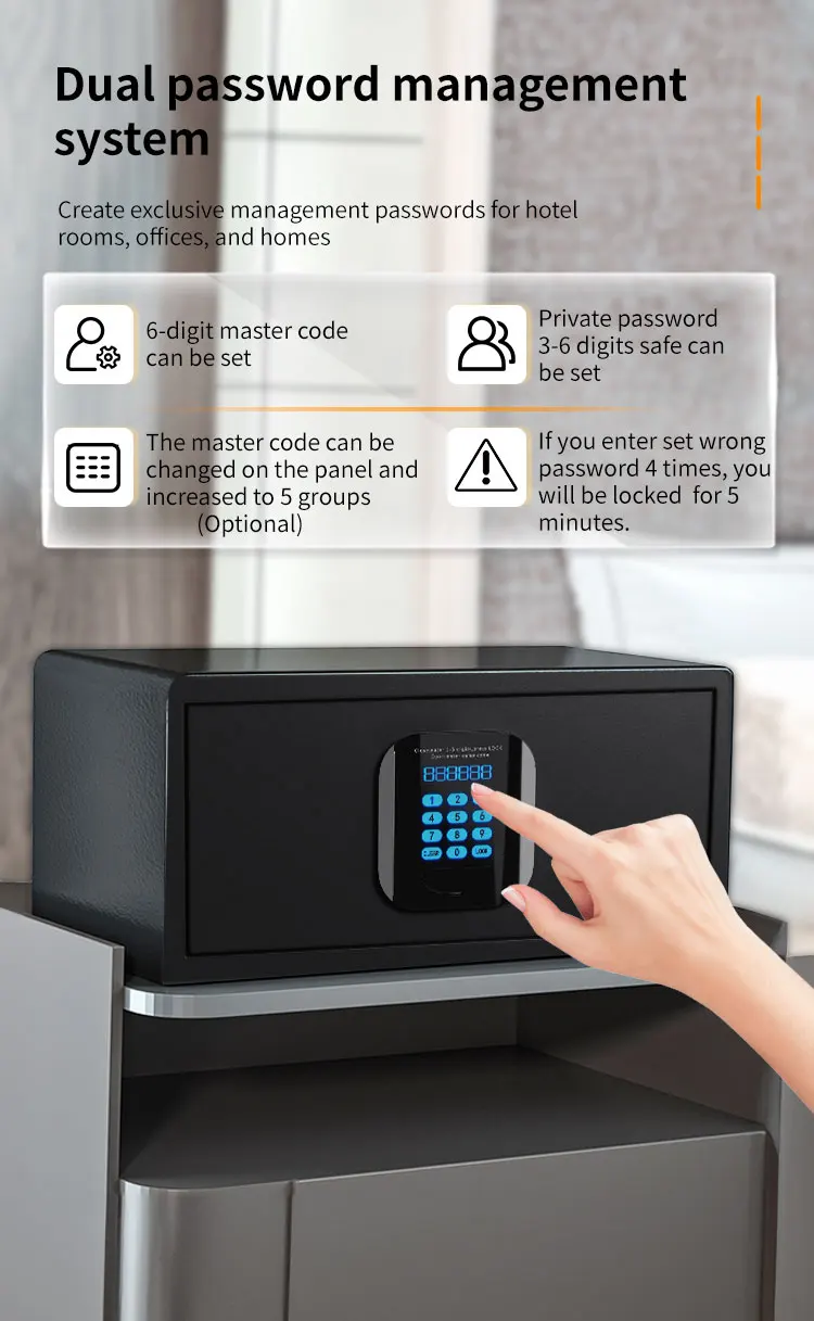 CEQSAFE Hot Selling Cash Safe Box Digital Electronic Hotel Money Safe supplier