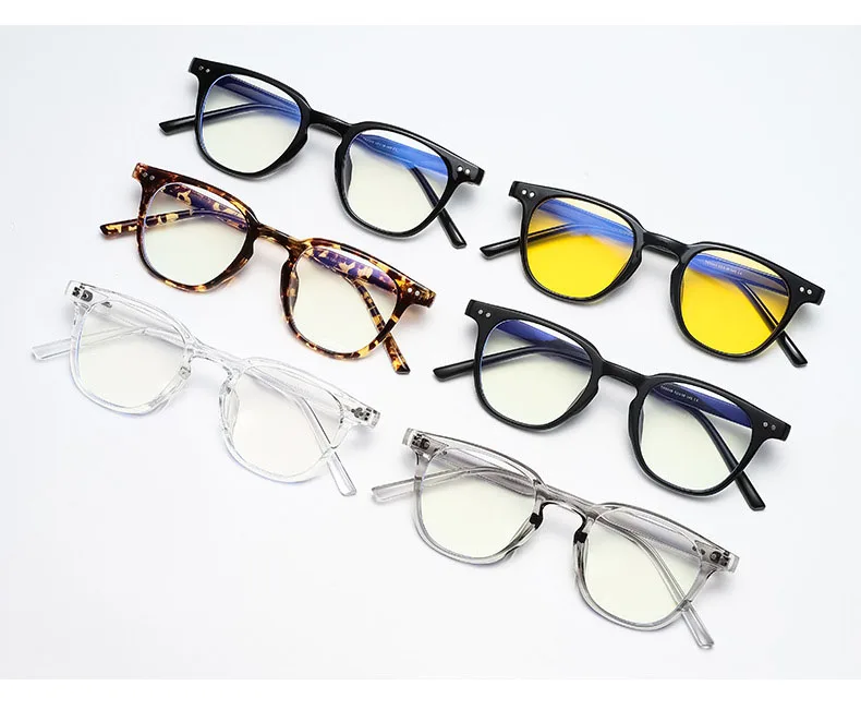 Montures de lunettes optiques pour hommes, très populaires, avec filtre anti-lumière bleue et motif uni._voghion.com