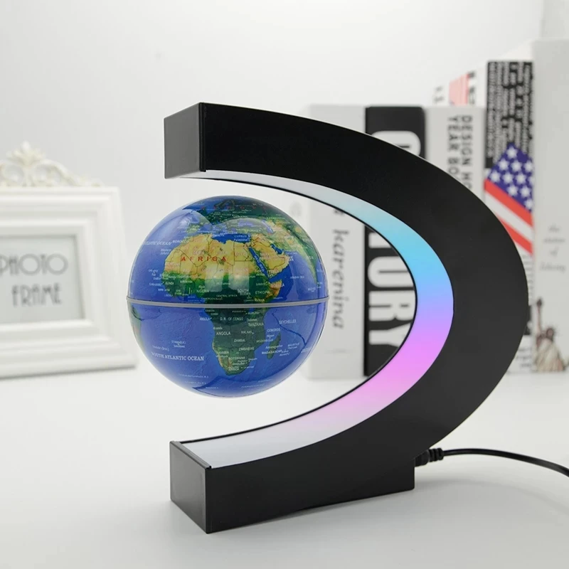 2021 плавающий Магнитный левитирующий шар свет карта мира левитационный свет украшение для офиса дома наземный Глобус Новинка лампа