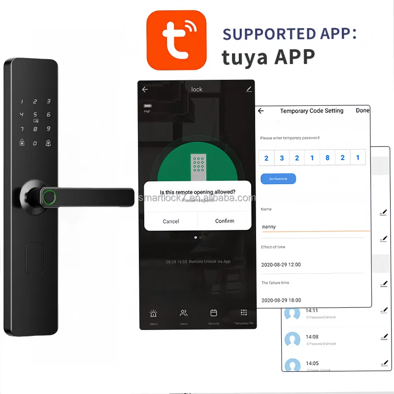 Sinon High Quality With Wholesale NewProductsElectronic Intelligent FingerprintSmartLock TuyaSmartLockSmartDoor Lock thumbnail 6