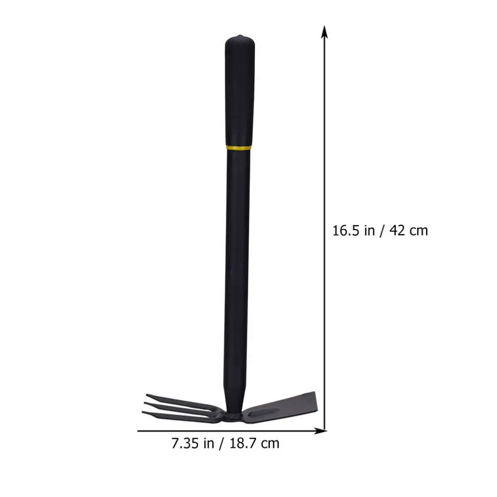 Zappa Coltivatore 2 In 1 Con Manico Lungo 114 Cm – Attrezzo Da Giardinaggio A Mano – Lama Da Zappa E Timone A 3 Rebbi – Impugnatura Antiscivolo - 4