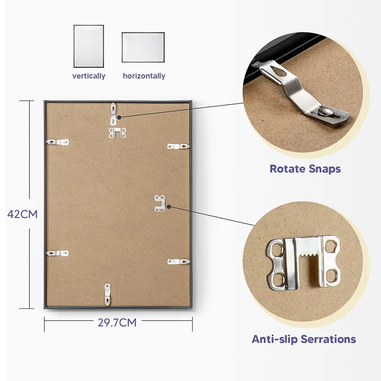 Eco Friendly Metal Brushed Aluminium Frame Wall Mounted Hanging Larger