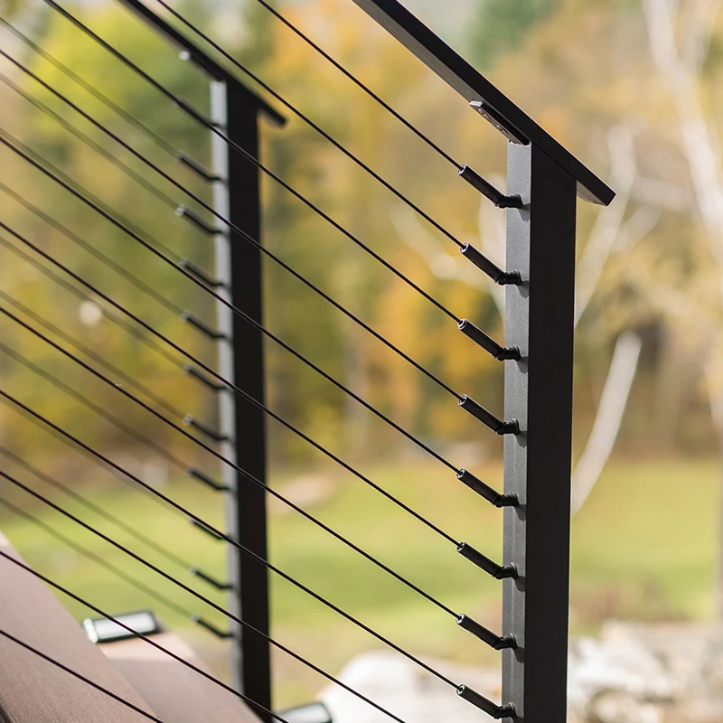 Bns Stainless Balustrade Black Cable Railing System Low Maintenance ...