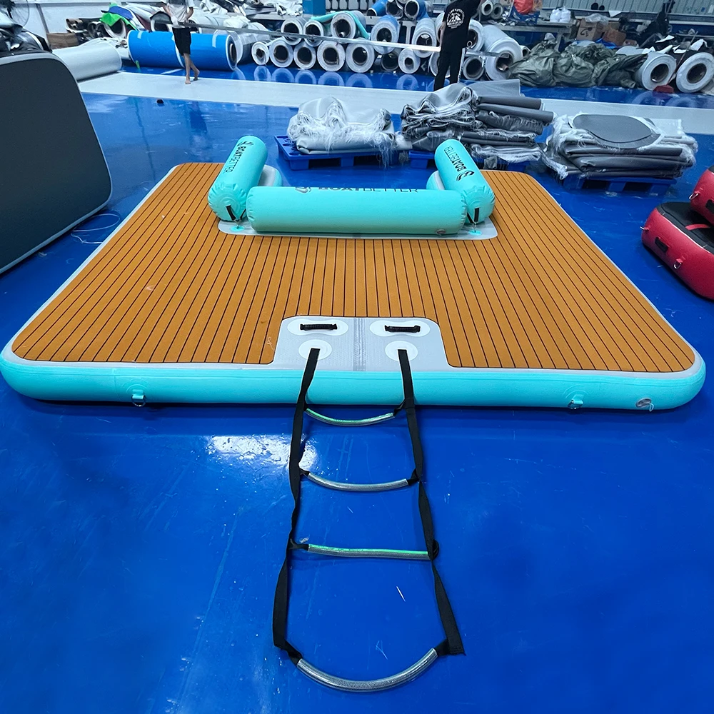 Custom Make Luxury Water Inflatables Activities Dock Inflatable Floating Pool Swim Inflatable Pontoon Raft for Jet Ski Boat