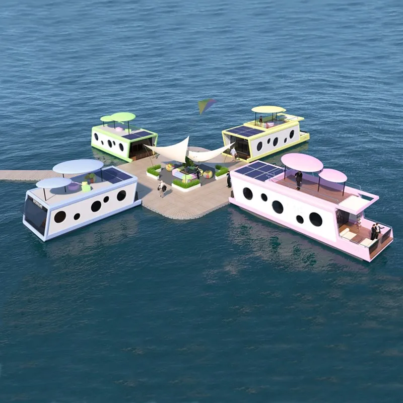Prefab Boat House Floating Solar Panel Houseboat On Water Buy Solar