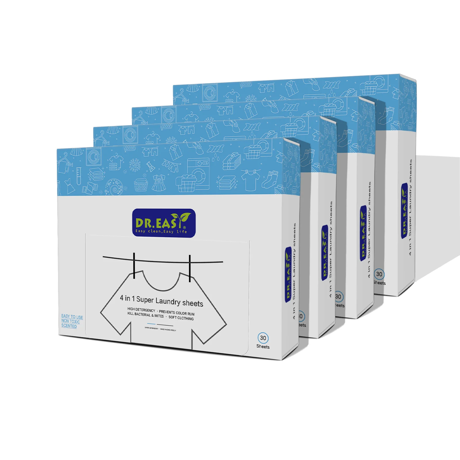 Oem Customized Packing Natural Eco-friendly Long Lasting Fragrance Deep Cleaning Laundry Detergent Sheet