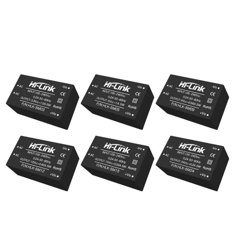 Hi-Link Power Line Communication Modem AC220V to DC12V Power 5W AC-DC Switching Power Supply Module HLK5M12 HLK-5M12