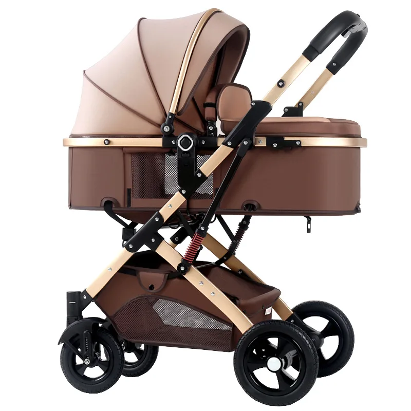 2022 Cheap Can Sit and Lie Down Portable Folding Bidirectional High View Baby Stroller for Newborn Children Baby Stroller