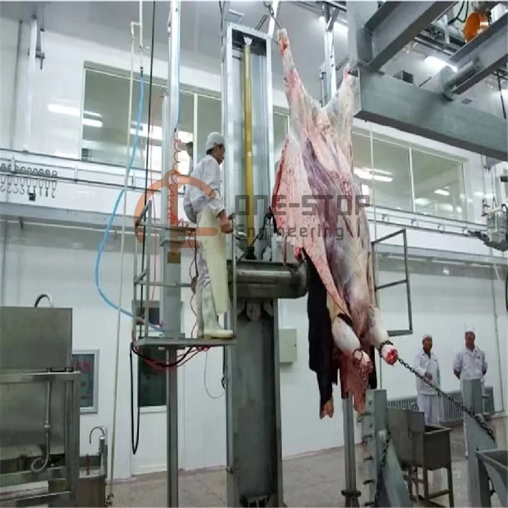 Slaughterhouse hydraulic cow peeling equipment automatic cowhide machine