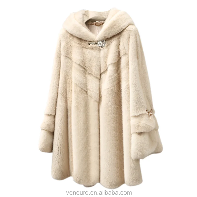 new style fashion women real mink fur coat hoddied mink fur coat